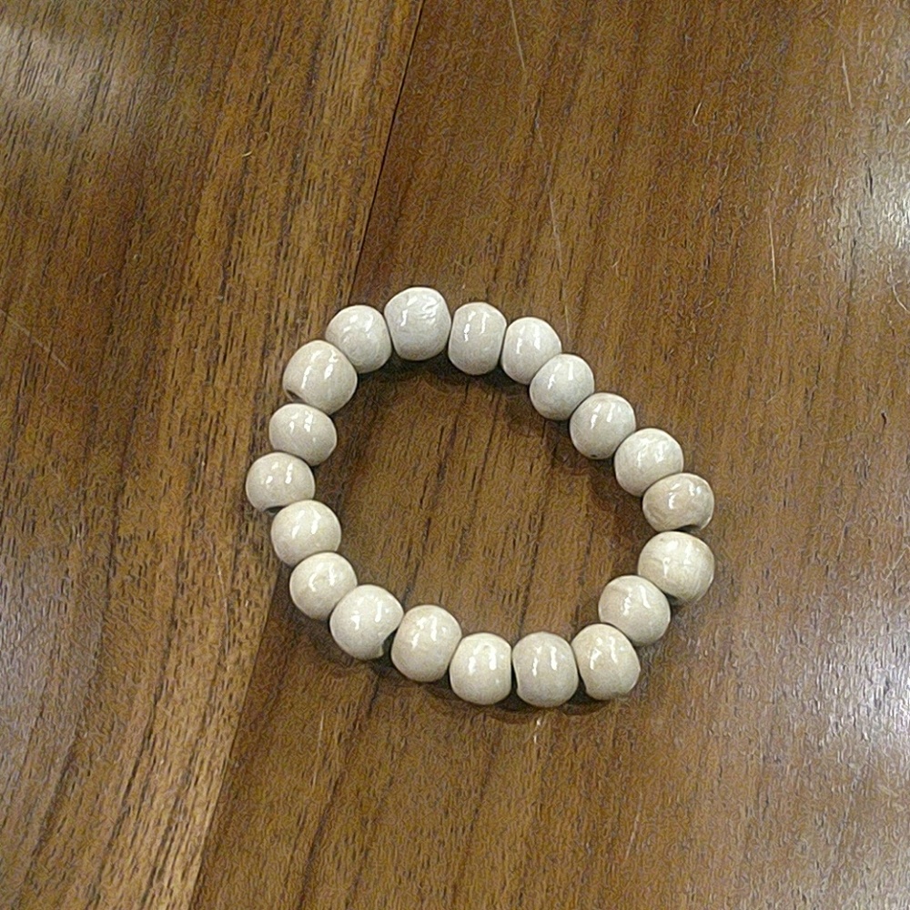 Wooden bead bracelet